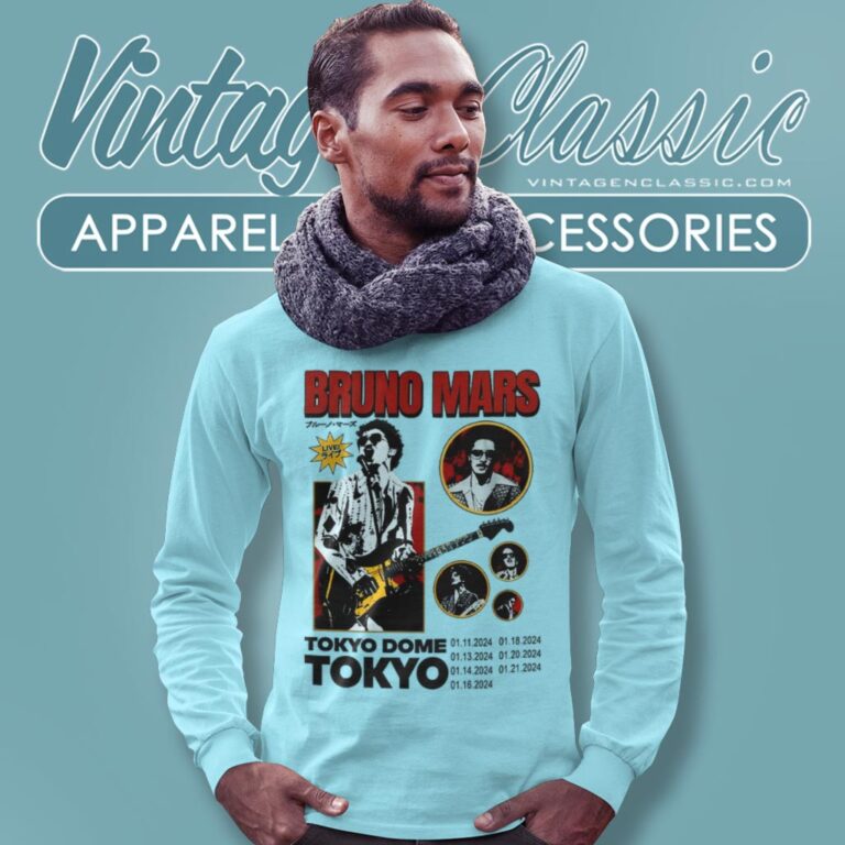Bruno Mars Tokyo Tour 2024 Long Sleeve Tee Bruno Mars Tokyo Tour 2024 Long Sleeve Tee
