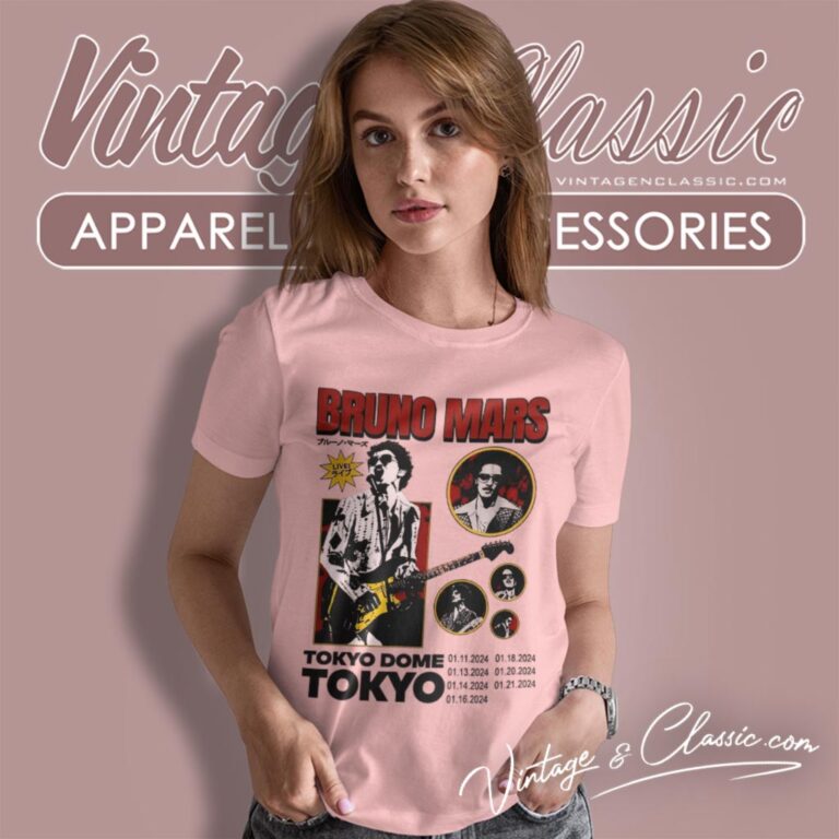 Bruno Mars Tokyo Tour 2024 Women T Shirt Bruno Mars Tokyo Tour 2024 Women T Shirt