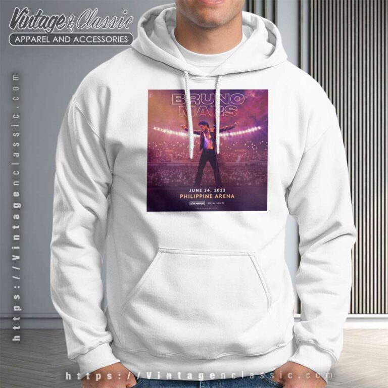 Bruno Mars World Tour 2023 Poster Hoodie Bruno Mars World Tour 2023 Poster Hoodie