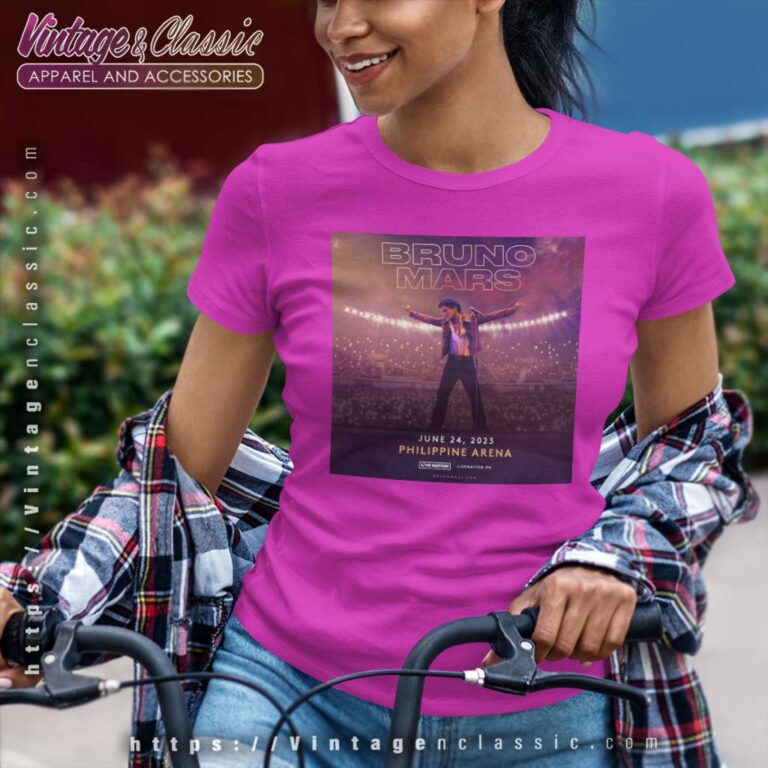 Bruno Mars World Tour 2023 Poster Women TShirt Bruno Mars World Tour 2023 Poster Women TShirt