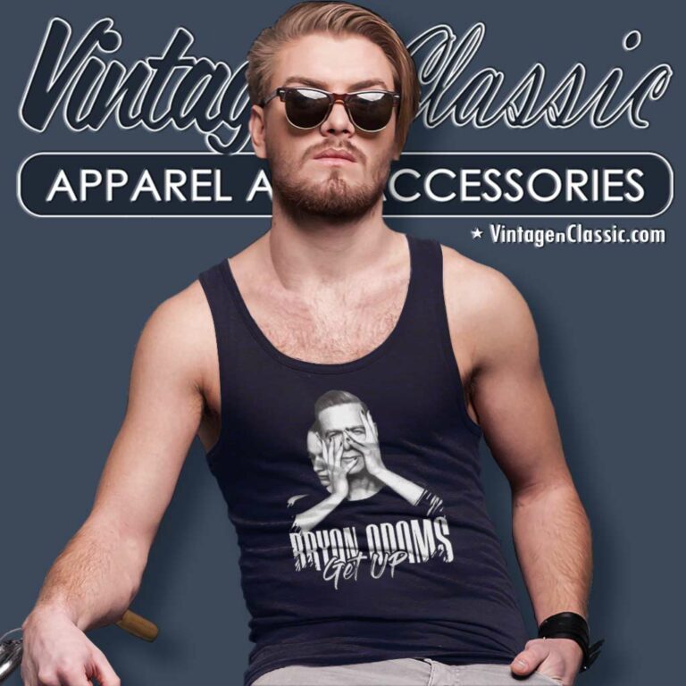 Bryan Adams Get Up Tank Top Racerback Bryan Adams Get Up Tank Top Racerback