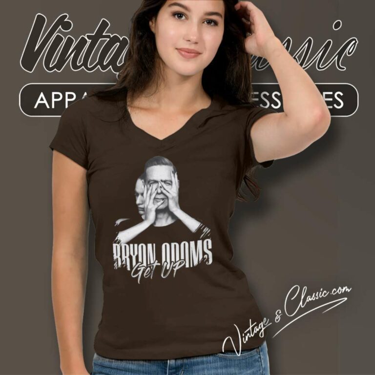 Bryan Adams Get Up V Neck TShirt Bryan Adams Get Up V Neck TShirt
