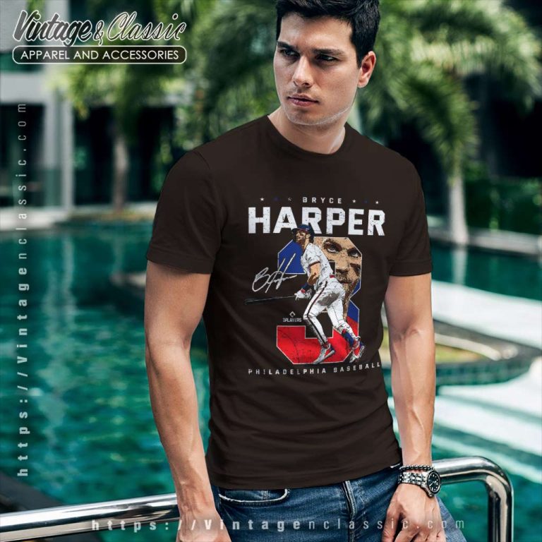 Bryce Harper Shirt Number Portrait Philadelphia Mlbpa T Shirt Bryce Harper Shirt Number Portrait Philadelphia Mlbpa T Shirt