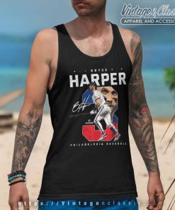 Bryce Harper Shirt Number Portrait Philadelphia Mlbpa 4 Bryce Harper Shirt Number Portrait Philadelphia Mlbpa Tank Top Racerback