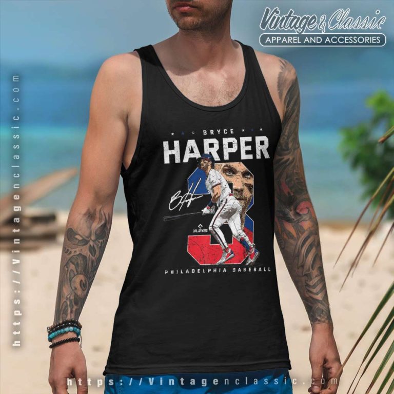 Bryce Harper Shirt Number Portrait Philadelphia Mlbpa Tank Top Racerback Bryce Harper Shirt Number Portrait Philadelphia Mlbpa Tank Top Racerback