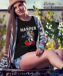 Bryce Harper Shirt Number Portrait Philadelphia Mlbpa 6 Bryce Harper Shirt Number Portrait Philadelphia Mlbpa Women TShirt