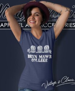 Bryn Mawr College Owl Shirt 4 Bryn Mawr College Owl V Neck TShirt