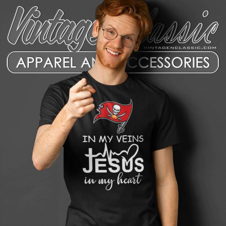 Buccaneers In My Veins Jesus In My Heart T Shirt Buccaneers In My Veins Jesus In My Heart T Shirt