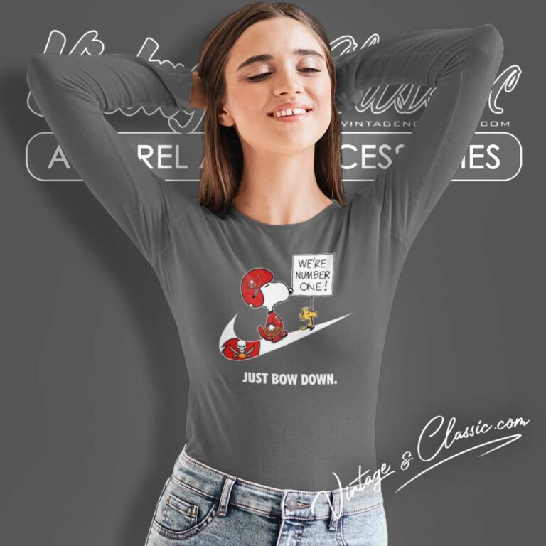 Buccaneers Snoopy Are Number One Shirt Nike Just Bow Down Long Sleeve Tee Buccaneers Snoopy Are Number One Shirt Nike Just Bow Down Long Sleeve Tee