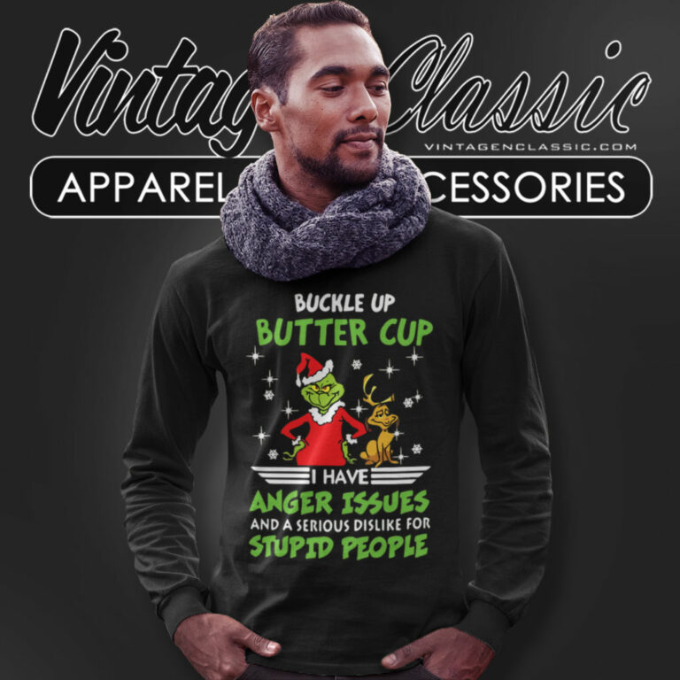 Buckle Up Grinch Christmas Long Sleeve Tee Buckle Up Grinch Christmas Long Sleeve Tee