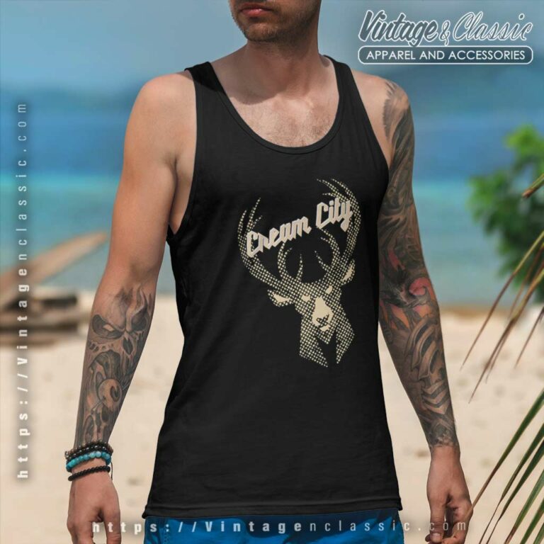 Bucks In Six Cream City Icon Full Milwaukee Bucks Tank Top Racerback Bucks In Six Cream City Icon Full Milwaukee Bucks Tank Top Racerback