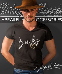 Bucks Love Tee Milwaukee Basketball Inspired V Neck TShirt