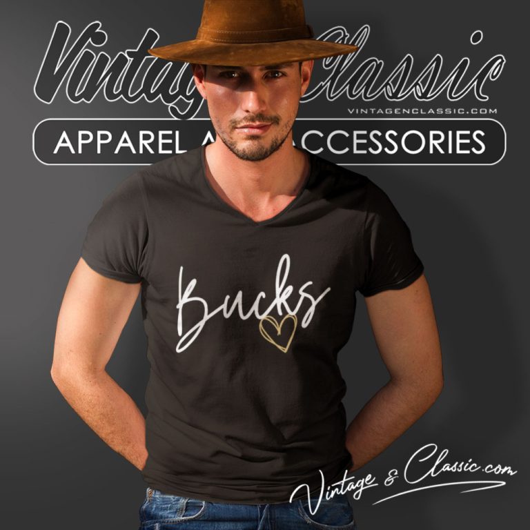 Bucks Love Tee Milwaukee Basketball Inspired V Neck TShirt Bucks Love Tee Milwaukee Basketball Inspired V Neck TShirt