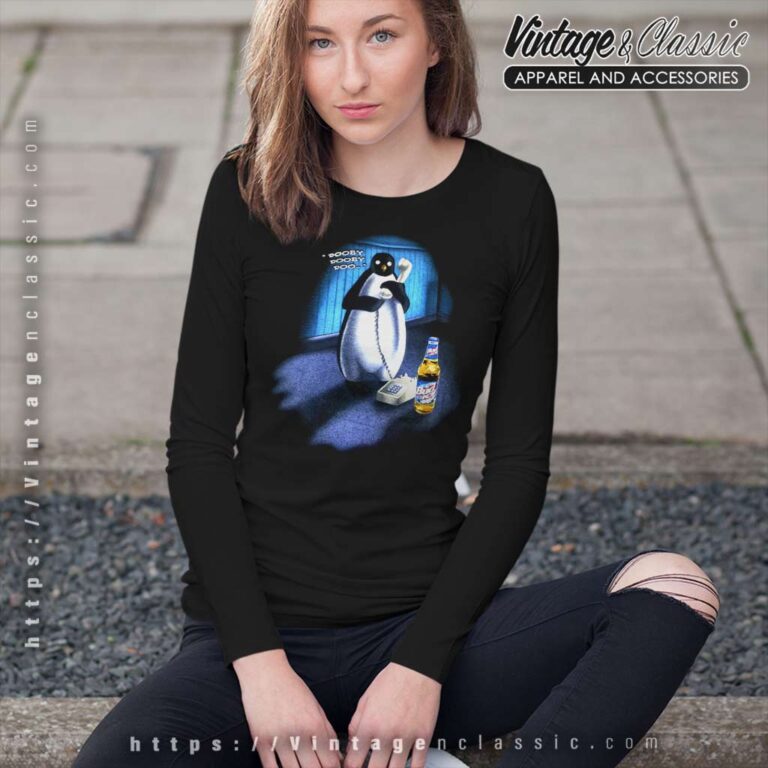 Bud Light Budweiser Beer Drink Penguin Long Sleeve Tee Bud Light Budweiser Beer Drink Penguin Long Sleeve Tee
