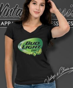 Bud Light Lime Beer V Neck TShirt