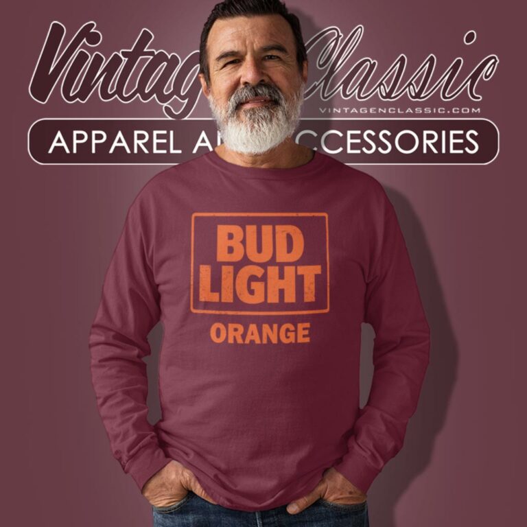Bud Light Orange Beer Long Sleeve Tee Bud Light Orange Beer Long Sleeve Tee