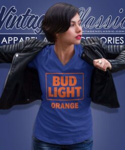 Bud Light Orange Beer V Neck TShirt