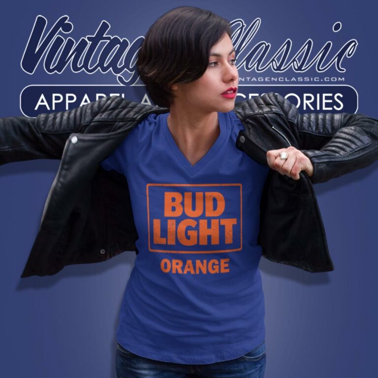 Bud Light Orange Beer V Neck TShirt Bud Light Orange Beer V Neck TShirt