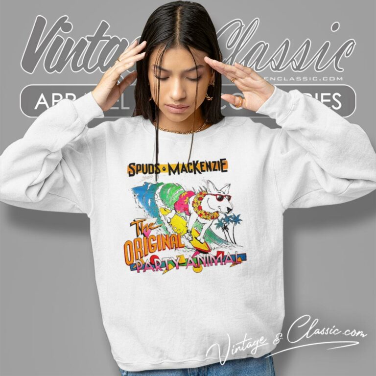 Bud Light Spuds Mackenzie Party Animal Sweatshirt Bud Light Spuds Mackenzie Party Animal Sweatshirt