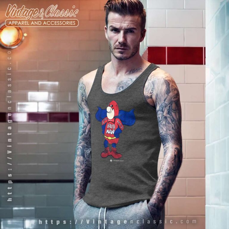 Bud Man Budweiser Anheuser Busch Tank Top Racerback Bud Man Budweiser Anheuser Busch Tank Top Racerback