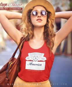 Budweiser America Liberty And Justice For All Tank Top Racerback