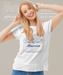 Budweiser America Liberty And Justice For All Women TShirt