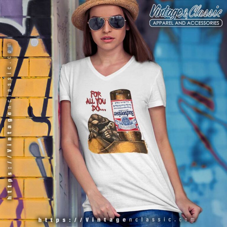 Budweiser Ant Eater For All You Do V Neck TShirt Budweiser Ant Eater For All You Do V Neck TShirt