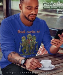 Budweiser Beer Frog Vintage Graphic Sweatshirt