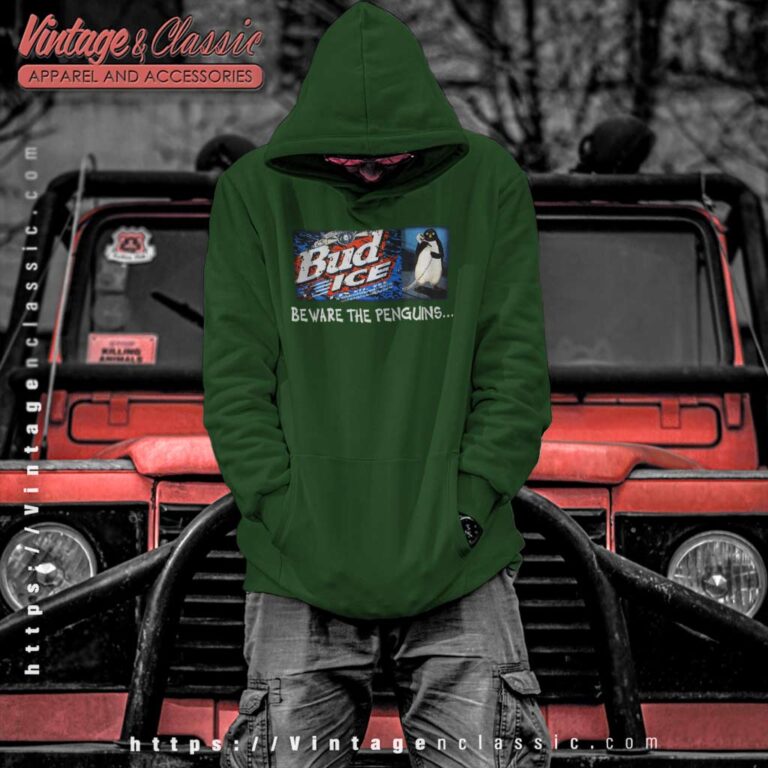 Budweiser Bud Ice Beware The Penguin Hoodie Budweiser Bud Ice Beware The Penguin Hoodie