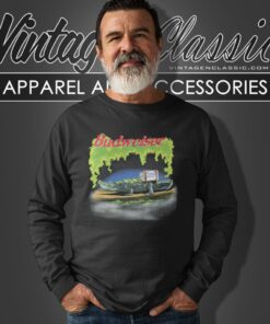 Budweiser Frogs Crocodile King Of Beers Long Sleeve Tee