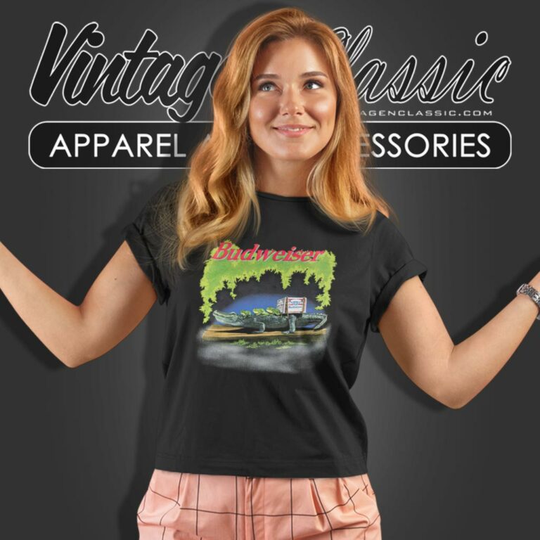 Budweiser Frogs Crocodile King Of Beers Women T Shirt Budweiser Frogs Crocodile King Of Beers Women T Shirt