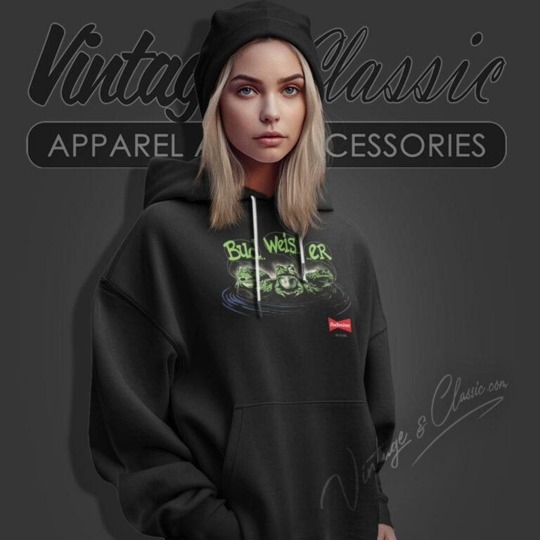 Budweiser Frogs Mascot King Of Beers Funny Hoodie Budweiser Frogs Mascot King Of Beers Funny Hoodie