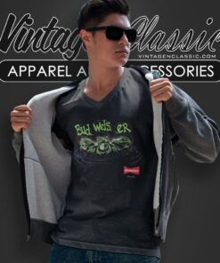 Budweiser Frogs Mascot King Of Beers Funny V Neck TShirt