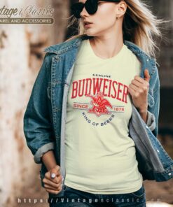 Budweiser Genuine King of Beers Vneck Budweiser Tshirt