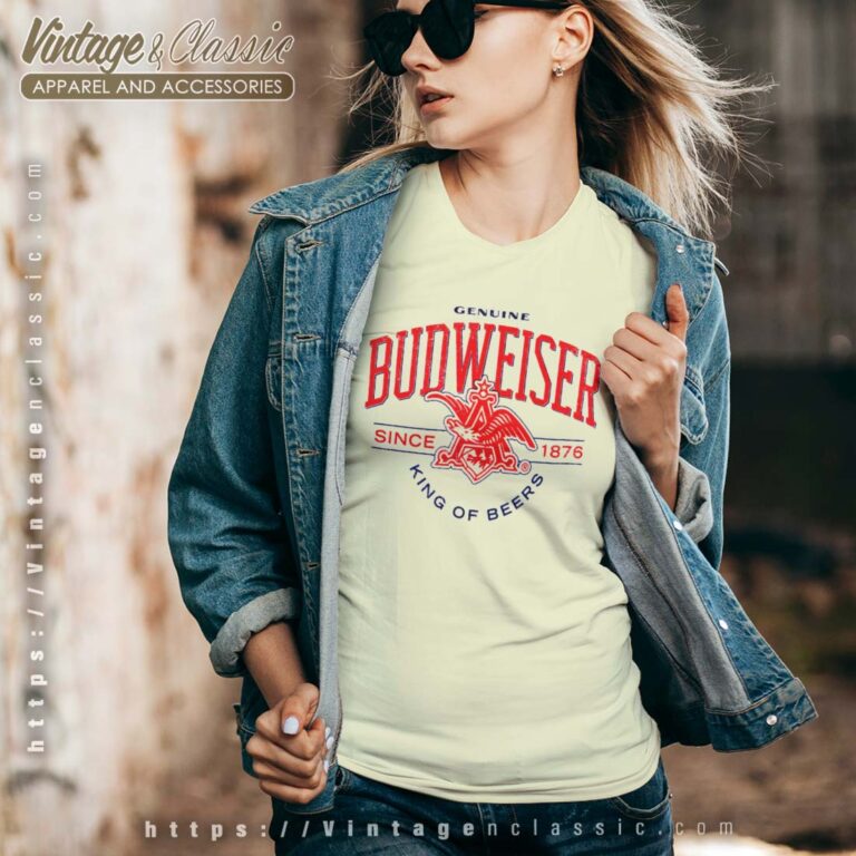 Budweiser Genuine King of Beers Vneck Budweiser Tshirt Budweiser Genuine King of Beers Vneck Budweiser Tshirt