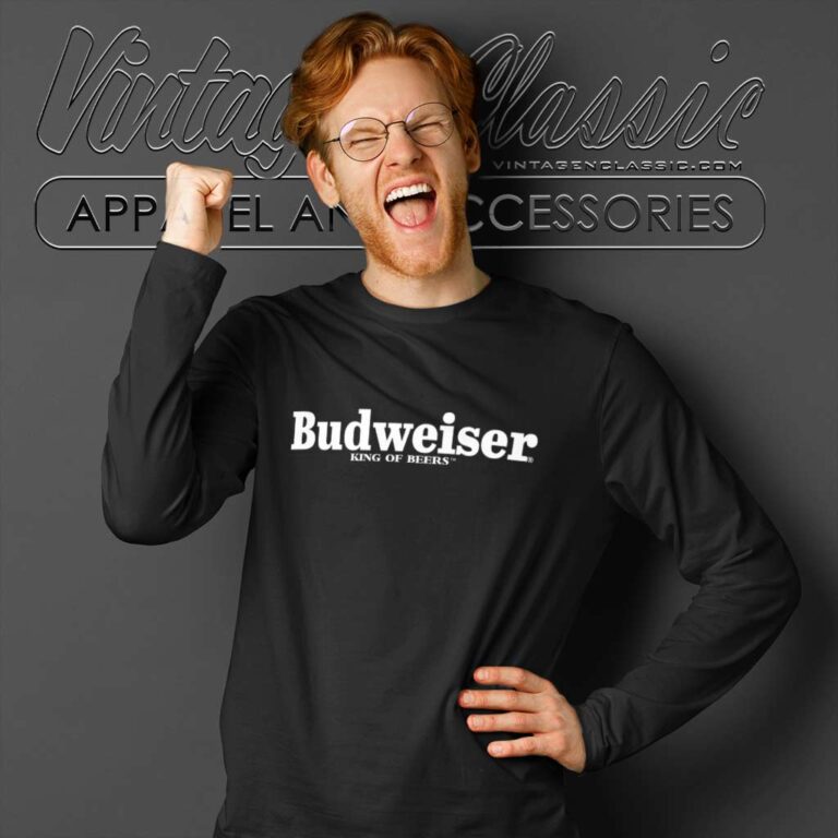 Budweiser King Of Beer Logo Long Sleeve Tee Budweiser King Of Beer Logo Long Sleeve Tee