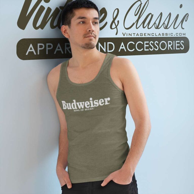 Budweiser King Of Beer Logo Tank Top Racerback Budweiser King Of Beer Logo Tank Top Racerback