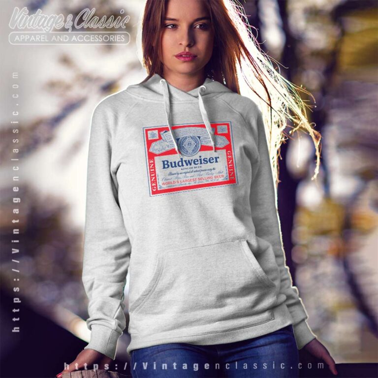 Budweiser King Of Beers Label Logo Hoodie Budweiser King Of Beers Label Logo Hoodie