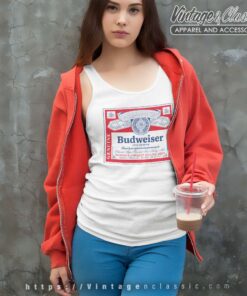 Budweiser King Of Beers Label Logo Tank Top Racerback