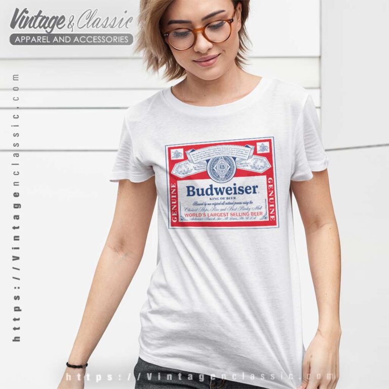 Budweiser King Of Beers Label Logo Women TShirt Budweiser King Of Beers Label Logo Women TShirt