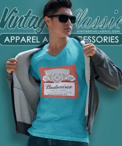 Budweiser King Of Beers Label Shirt 4 Budweiser King Of Beers Label V Neck TShirt