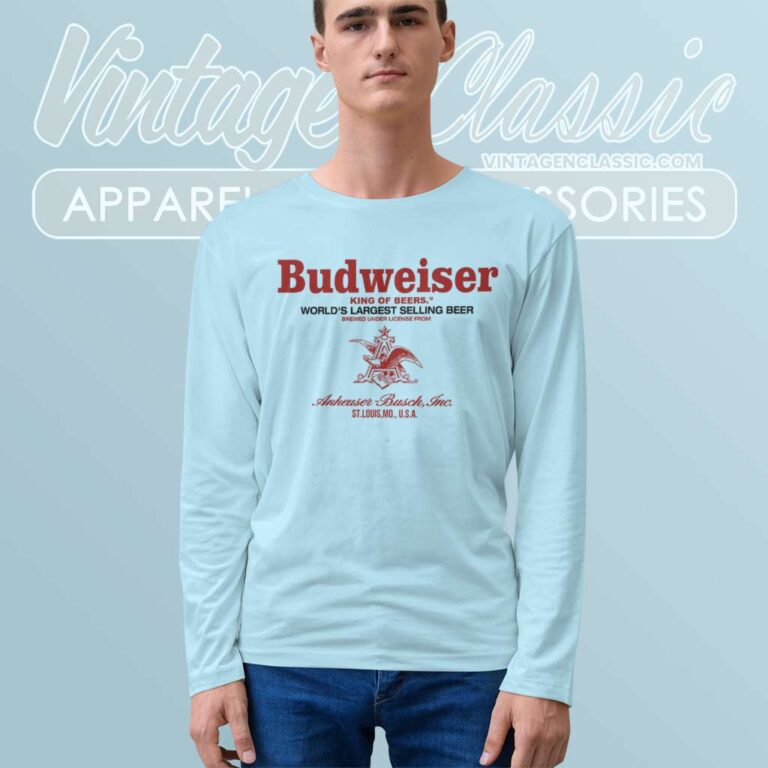 Budweiser King Of Beers Logo Long Sleeve Tee Budweiser King Of Beers Logo Long Sleeve Tee