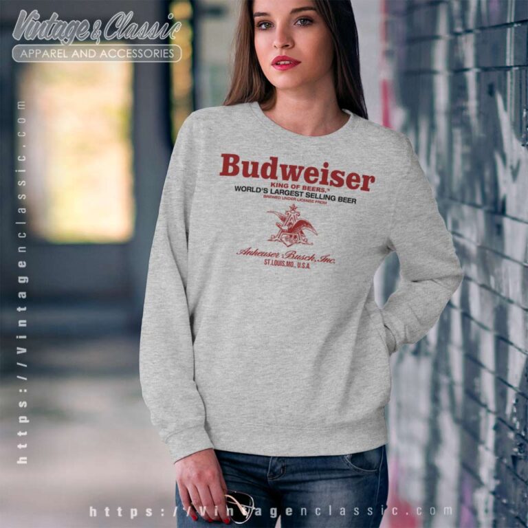 Budweiser King Of Beers Logo Sweatshirt Budweiser King Of Beers Logo Sweatshirt