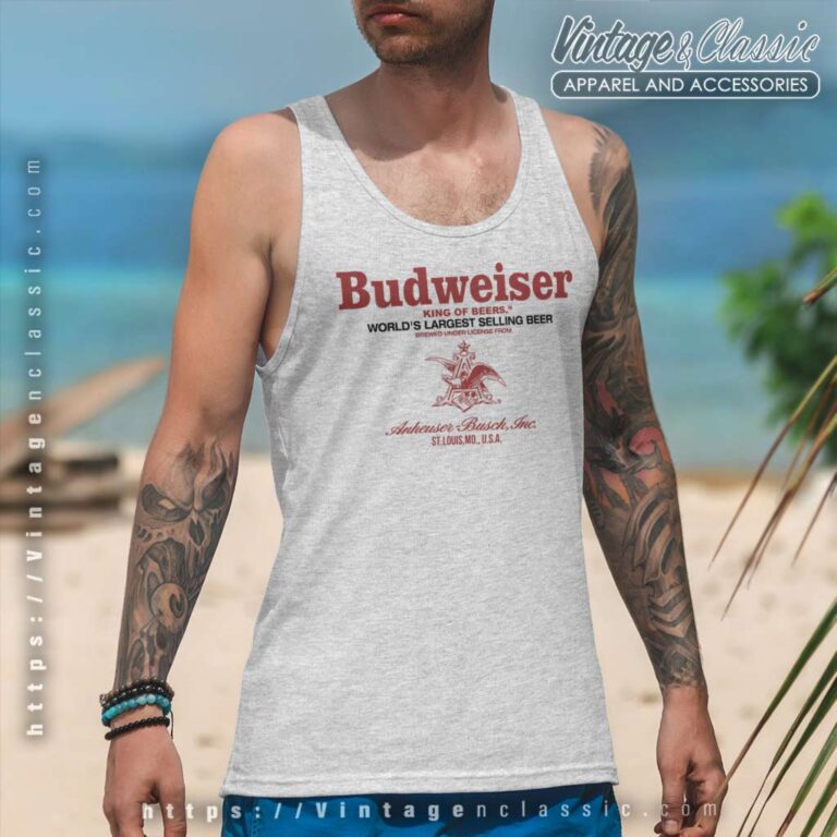 Budweiser King Of Beers Logo Tank Top Racerback Budweiser King Of Beers Logo Tank Top Racerback