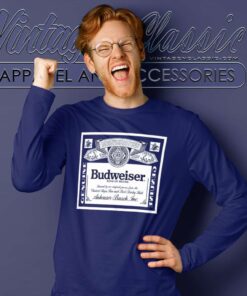 Budweiser Label Anheuser Busch Long Sleeve Tee