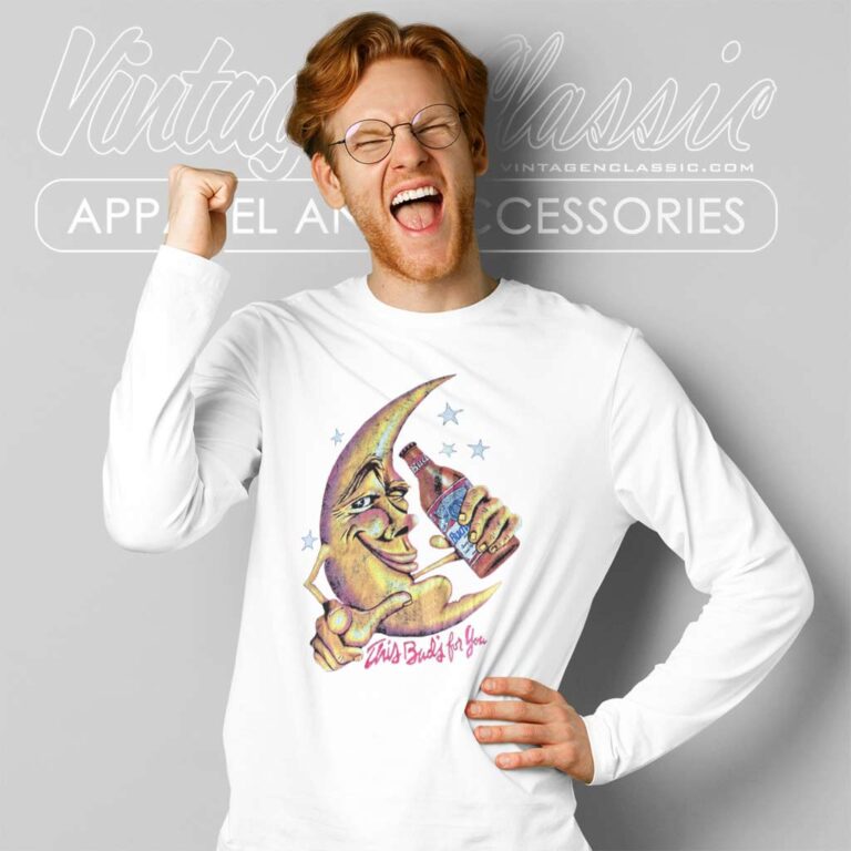 Budweiser Moon This Buds For You Long Sleeve Tee Budweiser Moon This Buds For You Long Sleeve Tee