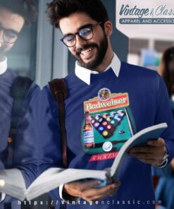 Budweiser Pool Table Rack Em Up Sweatshirt