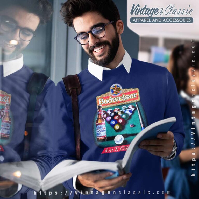 Budweiser Pool Table Rack Em Up Sweatshirt Budweiser Pool Table Rack Em Up Sweatshirt