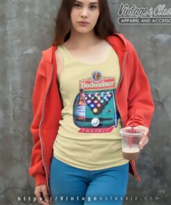 Budweiser Pool Table Rack Em Up Tank Top Racerback