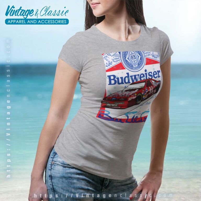 Budweiser Racing Nascar Bill Elliott Women TShirt Budweiser Racing Nascar Bill Elliott Women TShirt